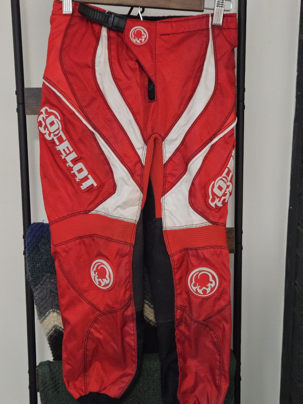 Ocelot Racing Youth Red Riding Pants - Picture 2 of 4
